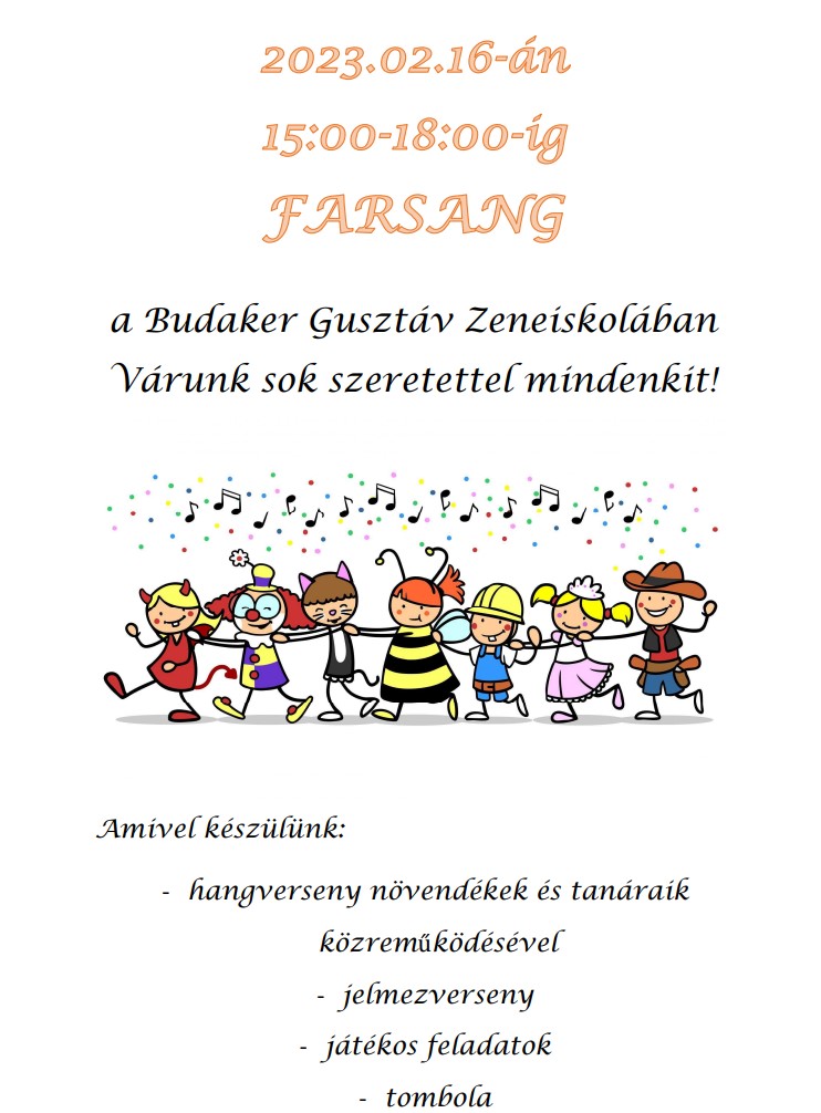 Budaker Gusztáv Zeneiskola - Farsang 2023